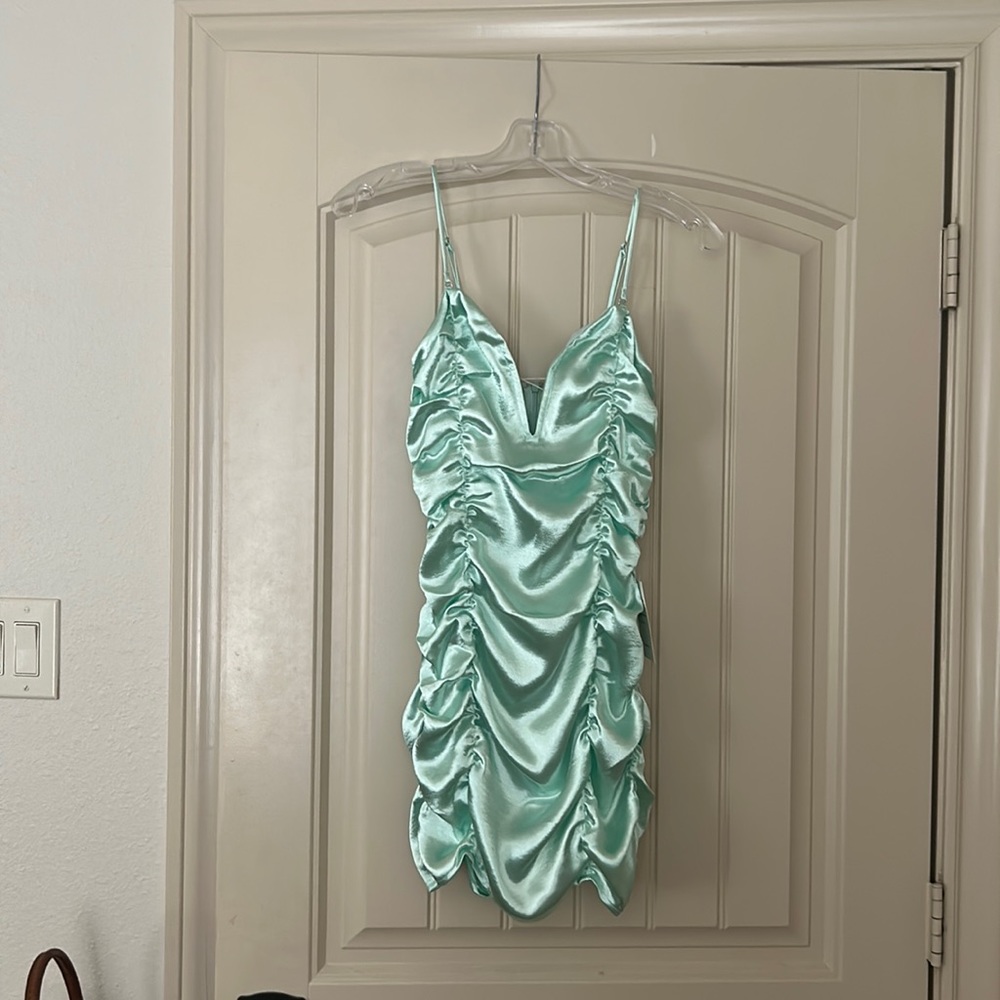 NWT For Love and Lemons Stevie Metallic Mini Dress size S